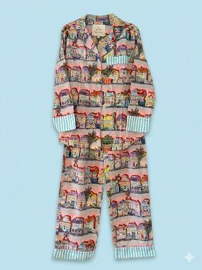NWT Lenox Spice Village x Printfresh Long Pant Pajama Set - Size XS